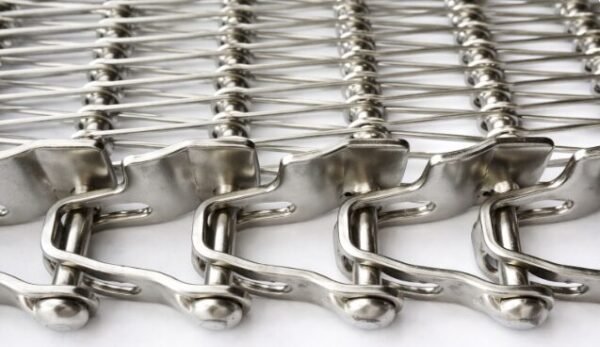 Electropolished IQF spiral belt with bright stainless steel finish
