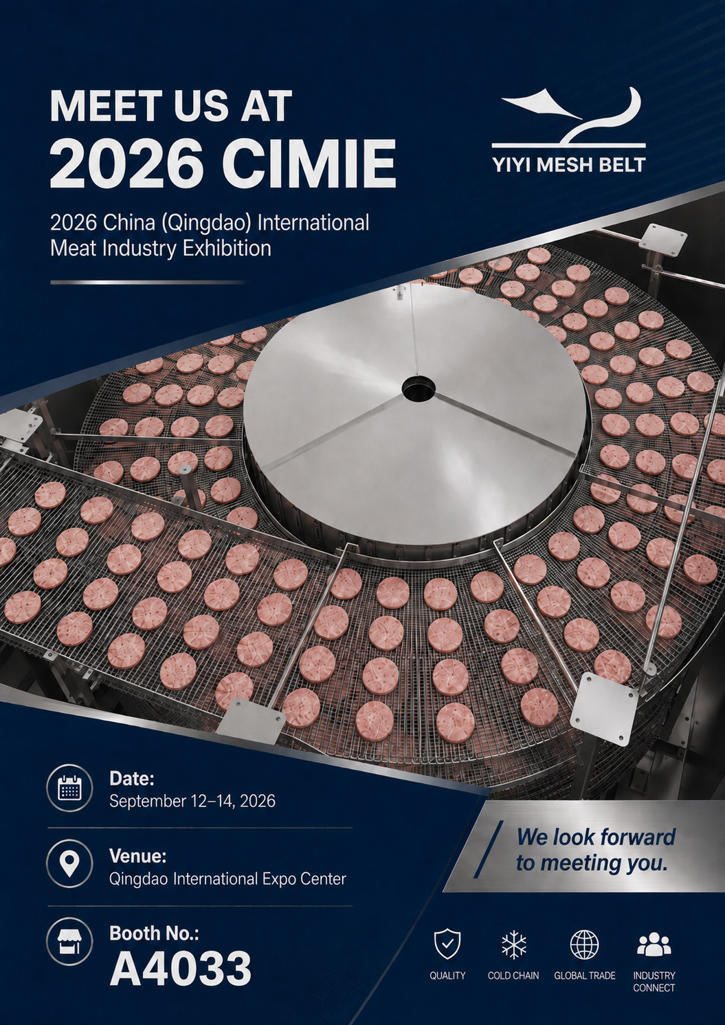 YIYI Mesh Belt at CIMIE 2026, Qingdao International Expo Center, booth A4033