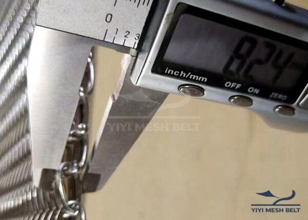 Measuring a Balanced Weave Belt with a digital caliper