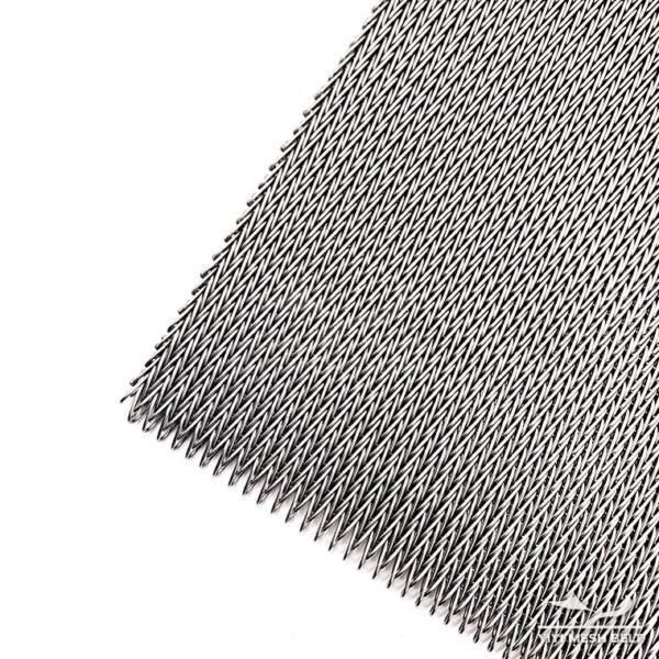 Stainless steel Compound Weave Belt with a dense woven surface