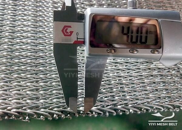 Measuring a Compound Weave Belt with a digital caliper