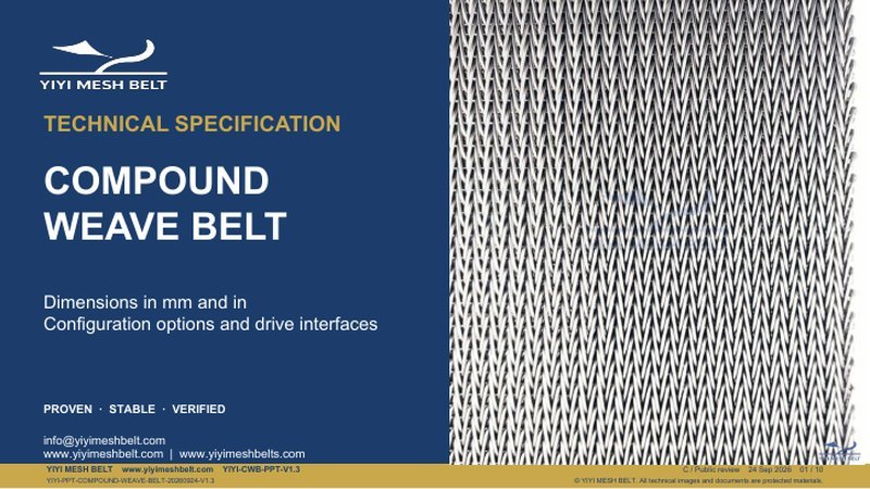 Compound Weave Belt Technical Specification – YIYI Mesh Belt