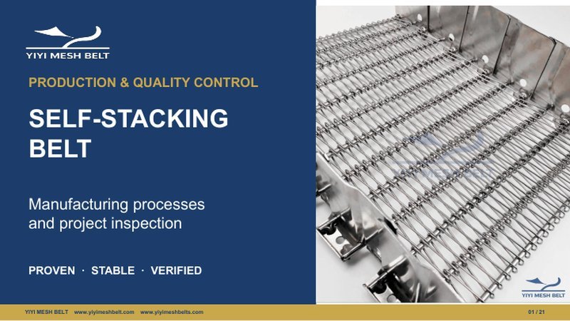 Self-Stacking Belt Production & Quality Control – YIYI Mesh Belt