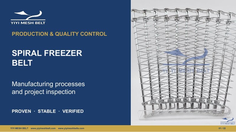 Spiral Freezer Belt Production & Quality Control – YIYI Mesh Belt