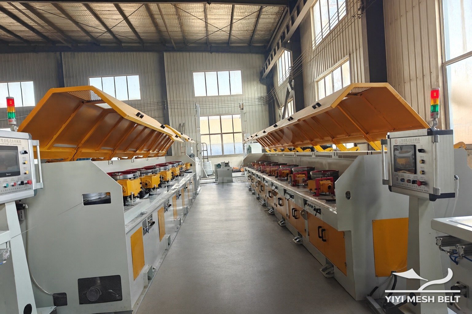 In-house stainless wire drawing lines at YIYI Mesh Belt, Ningjin