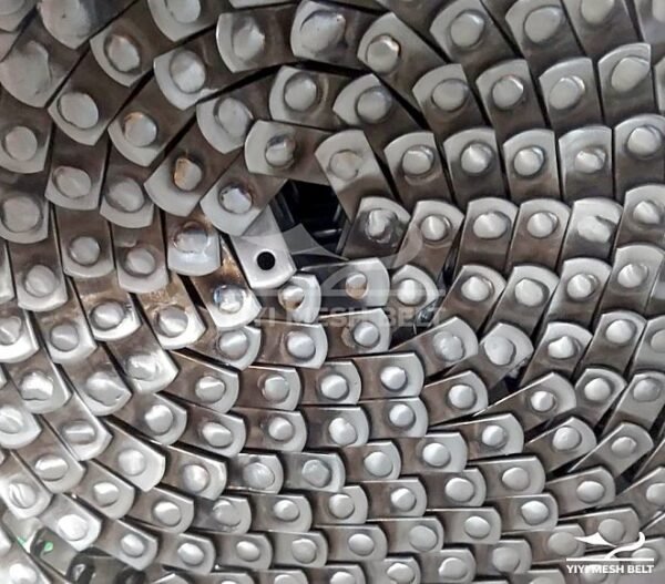 Flat Wire Belt coiled for inspection