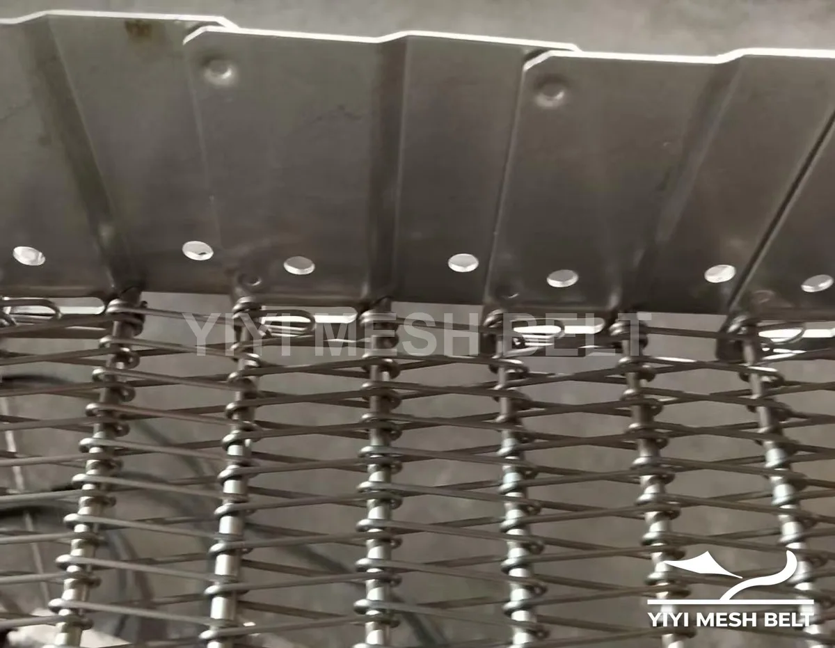 YIYI Mesh Belt self-stacking belt side guards and stack plates on a 2025 repeat order for New Zealand, checked against the previous order