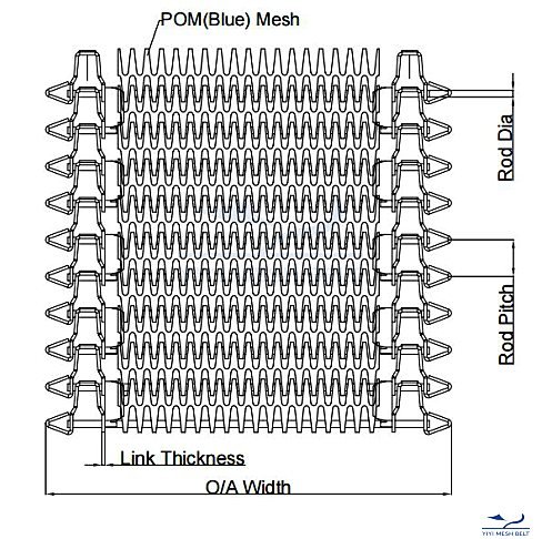 Side Driven Belt dimensional drawing
