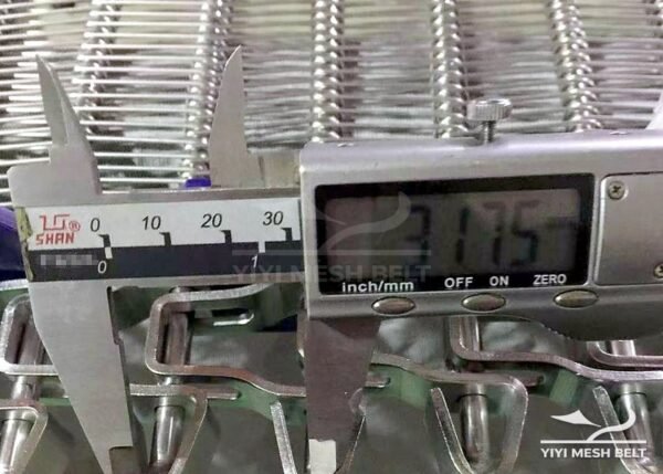 Measuring rod pitch on a Side Driven Belt with a digital caliper