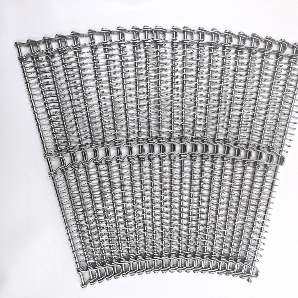 Small Radius Spiral Freezer Belt in a tight turn