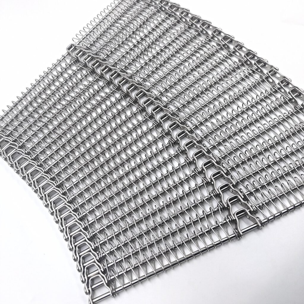 Full section of a Small Radius Spiral Freezer Belt by YIYI Mesh Belt