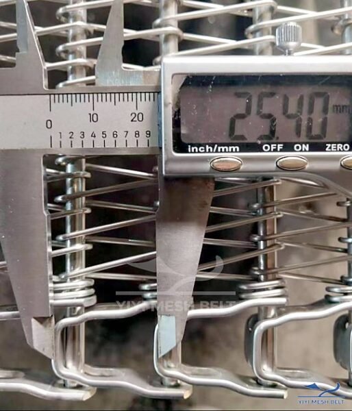 Spiral Freezer Belt pitch 25.4 mm / 1.000 in measured