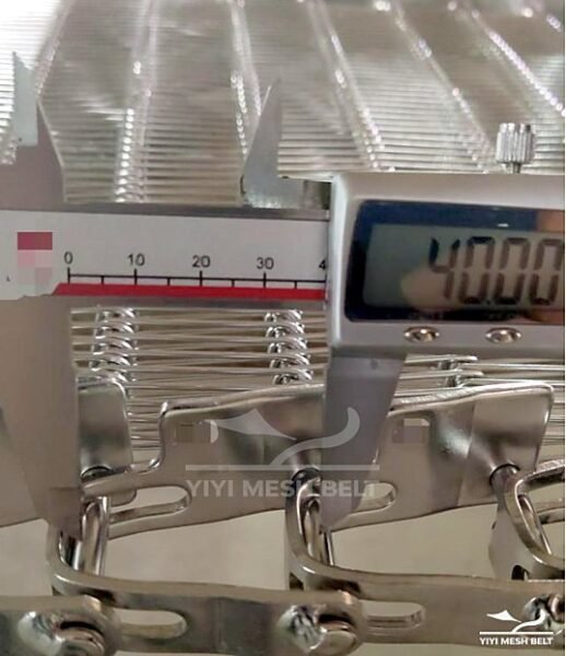 Spiral Freezer Belt pitch 40 mm / 1.575 in measured