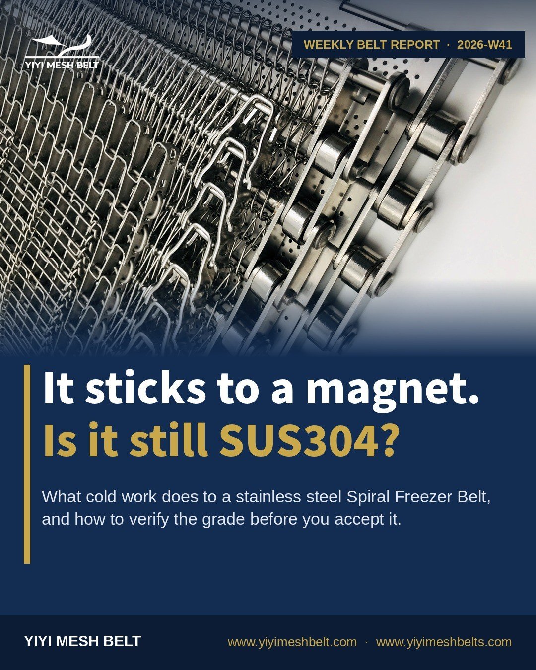 Weekly Belt Report 2026-W41: It sticks to a magnet. Is it still SUS304?